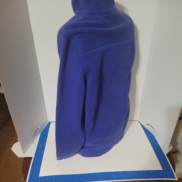 TASSO ELBA Pullover Sweatshirt Quarter Zip Mock Neck Top Purple Casual Comfort - Picture 4 of 8